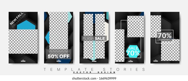 Editable Story background template. Vector Design web banner for social media. Post layout template.