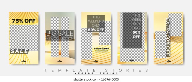 Editable Story background template. Vector Design web banner for social media. Post layout template.