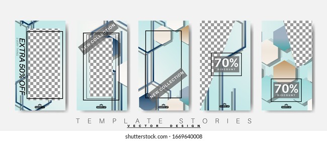 Editable Story background template. Vector Design web banner for social media. Post layout template.