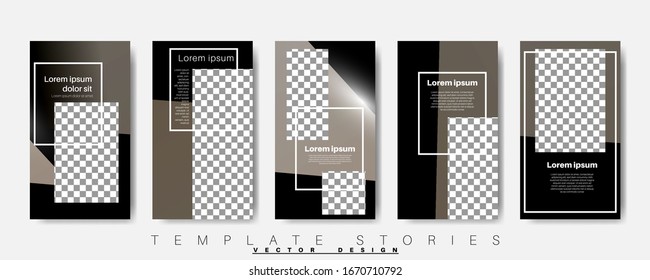 Editable Story background template. Vector Modern design background for social media. Post layout template.