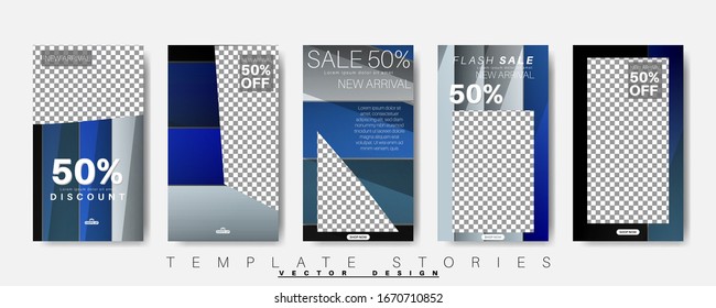 Editable Story background template. Vector Modern design background for social media. Post layout template.