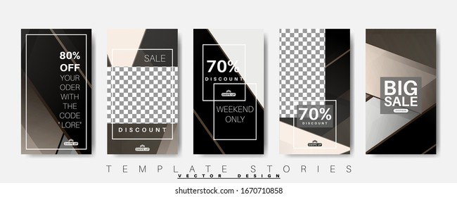 Editable Story background template. Vector Modern design background for social media. Post layout template.
