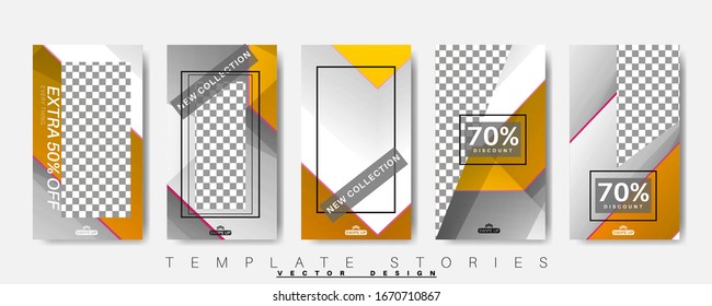 Editable Story background template. Vector Modern design background for social media. Post layout template.