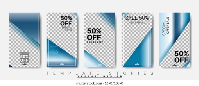 Editable Story background template. Vector Modern design background for social media. Post layout template.