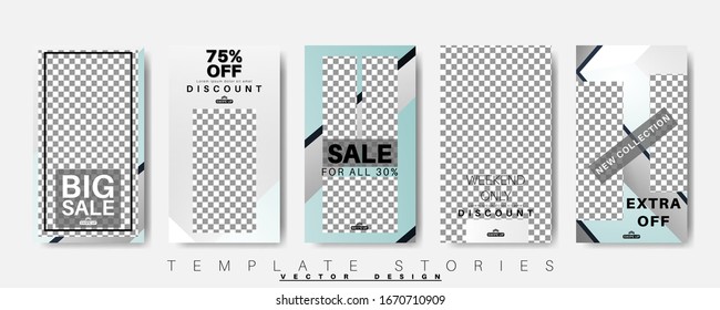 Editable Story background template. Vector Modern design background for social media. Post layout template.