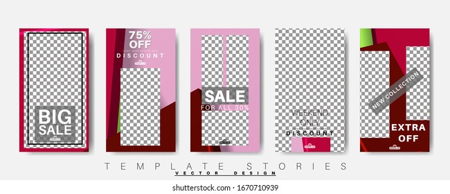 Editable Story background template. Vector Modern design background for social media. Post layout template.