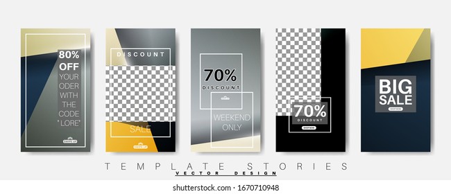 Editable Story background template. Vector Modern design background for social media. Post layout template.