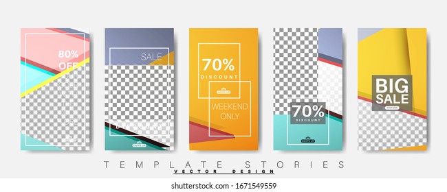 Editable story background template. Vector background for modern designs for social media. post Layout for promotion
