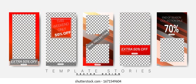 Editable story background template. Vector background for modern designs for social media. post Layout for promotion