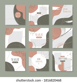 Editable Story background template. Vector Design web banner for social media.