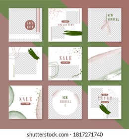 Editable Story background template. Vector Design web banner for social media.