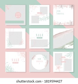 Editable Story background template. Vector Design web banner for social media.