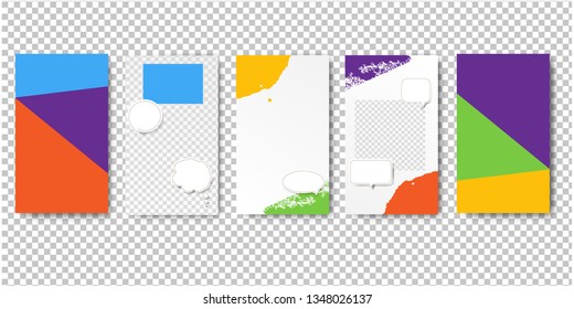 Editable Story Template Collection Photo Frames Transparent Background
With Gradient Mesh, Vector Illustration