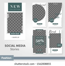 Editable Story Template Social Media Banners for Digital Marketing. Social media stories promotion fashion and more. Minimal design. Vector Illustration