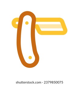 Editable straight razor vector icon. Barbershop, lifestyle, grooming. Part of a big icon set family. Perfect for web and app interfaces, presentations, infographics, etc