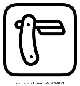 Editable straight razor vector icon. Barbershop, lifestyle, grooming. Part of a big icon set family. Perfect for web and app interfaces, presentations, infographics, etc