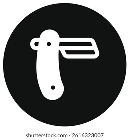 Editable straight razor vector icon. Barbershop, lifestyle, grooming. Part of a big icon set family. Perfect for web and app interfaces, presentations, infographics, etc