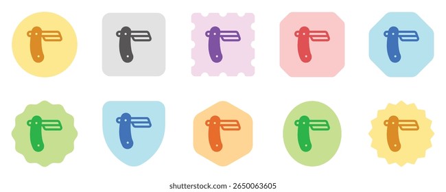 Editable straight razor vector icon. Barbershop, lifestyle, grooming. Part of a big icon set family. Perfect for web and app interfaces, presentations, infographics, etc