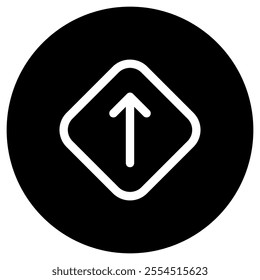 Editable straight road arrow vector icon. Map, location, navigation. Part of a big icon set family. Perfect for web and app interfaces, presentations, infographics, etc