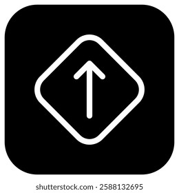 Editable straight road arrow vector icon. Map, location, navigation. Part of a big icon set family. Perfect for web and app interfaces, presentations, infographics, etc