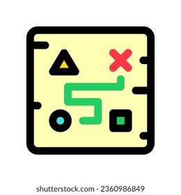 Editable strategy game, strategic map vector icon. Video game, game elements. Part of a big icon set family. Perfect for web and app interfaces, presentations, infographics, etc