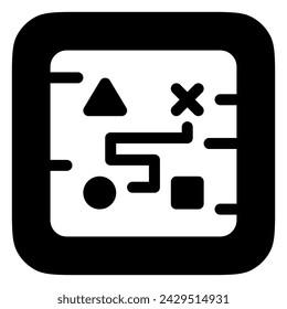 Editable strategy game, strategic map vector icon. Video game, game elements. Part of a big icon set family. Perfect for web and app interfaces, presentations, infographics, etc