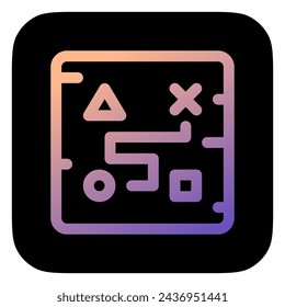 Editable strategy game, strategic map vector icon. Video game, game elements. Part of a big icon set family. Perfect for web and app interfaces, presentations, infographics, etc