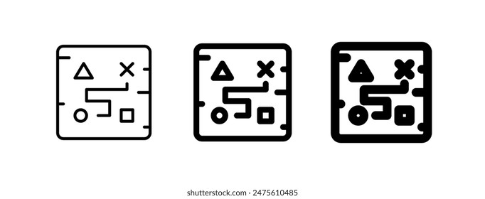 Editable strategy game, strategic map vector icon. Video game, game elements. Part of a big icon set family. Perfect for web and app interfaces, presentations, infographics, etc