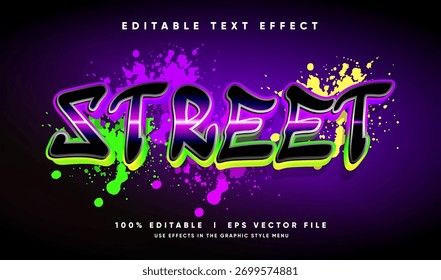 editable street graffiti vector text effect with modern style