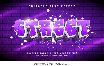 editable street grafitti vector text effect with modern style