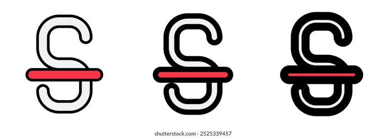 Editable strike through text format vector icon. Part of a big icon set family. Perfect for web and app interfaces, presentations, infographics, etc