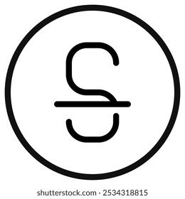 Editable strike through text format vector icon. Part of a big icon set family. Perfect for web and app interfaces, presentations, infographics, etc