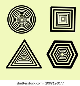 editable striped geometry vector image can be used as an image on a background or logo