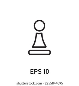 editable stroke chess illustration icon
