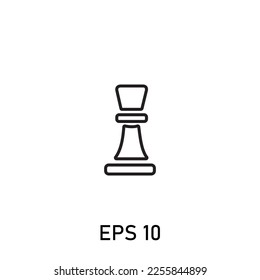 editable stroke chess illustration icon