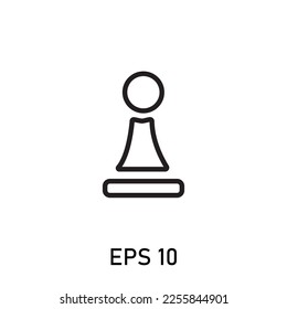 editable stroke chess illustration icon