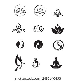 Editable Stroke Icons for Health, Wellness, and Lifestyle. Including Spa, Mental Health, Health Care, Fitness, massage, yoga, spa, relaxation, and More