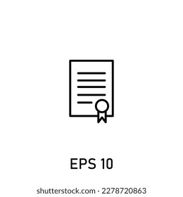 editable stroke legality document icon illustration eps 10