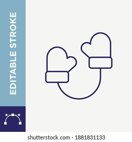 Icono de vector de contorno de invierno de reducción de velocidad de giro editable