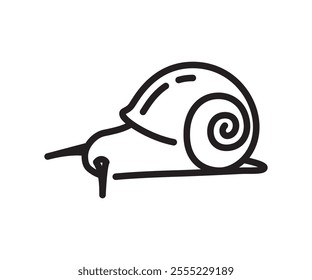 Editable stroke. Snail line icon, outline vector sign, linear pictogram isolated on white background. can used to symbol or logo illustration