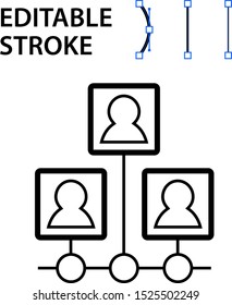 Editable stroke, vector, outline icon. 