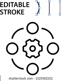 Editable stroke, vector, outline icon. 