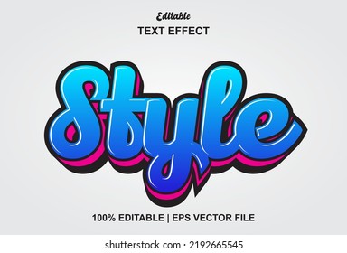 editable style text effect with orange color.