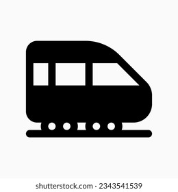 Icono de vector del tren de metro editable. Vehículos, transporte, viajes. Parte de una familia de iconos grandes. Perfecto para interfaces web y de aplicaciones, presentaciones, infografías, etc