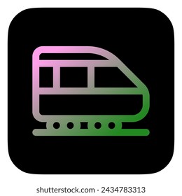 Editable subway train vector icon. Vehicles, transportation, travel. Part of a big icon set family. Perfect for web and app interfaces, presentations, infographics, etc