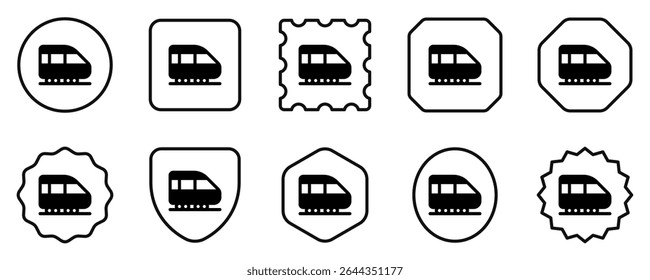 Ícone vetorial editável do metrô. Veículos, transporte, viagens. Parte de uma grande família de conjuntos de ícones. Perfeito para interfaces web e app, apresentações, infográficos, etc