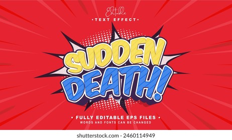 editable sudden death text effect.typhography logo