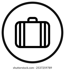 Ícone de vetor de mala editável. Parte de uma grande família de conjuntos de ícones. Perfeito para interfaces web e app, apresentações, infográficos, etc