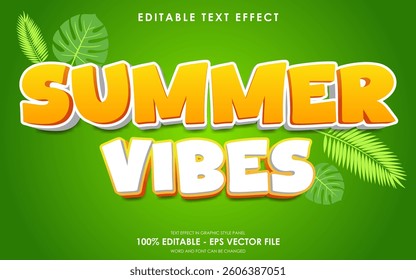 Editable Summer Vibes Text Effect