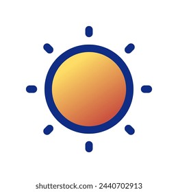 Editable sun, brightness vector icon. Part of a big icon set family. Perfect for web and app interfaces, presentations, infographics, etc